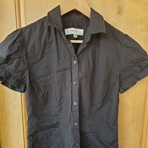 Merona short sleeve black blouse